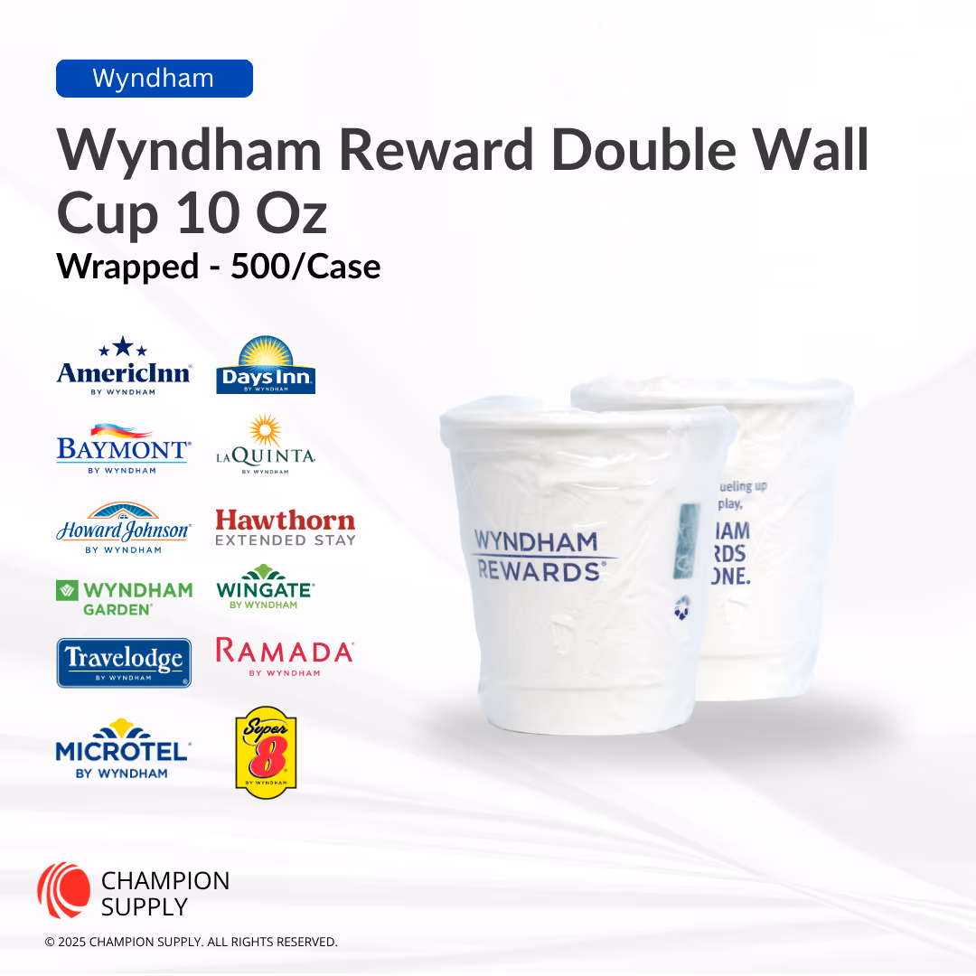 Wyndham Rewards 10oz Wrapped Double Wall Cup (Case of 500)